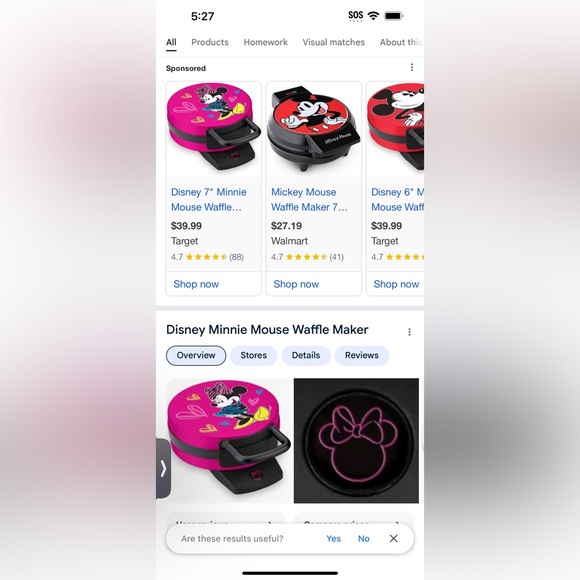 “HOST PICK” Disney Minnie Mouse Round Character Waffle Maker - NWT. - Picture 7 of 7